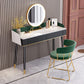 Scrivania per vanity per trucco con top in pietra contemporanea con cassetto in legno