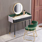 Scrivania per vanity per trucco con top in pietra contemporanea con cassetto in legno