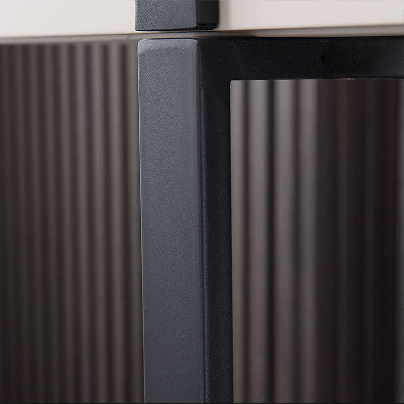 Tavolo da toeletta da 2-cadder in pietra top di pietra contemporanea in bianco