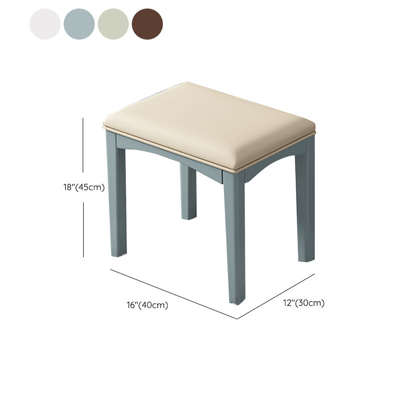 Contemporary Vanity Table with 1 Drawer and Mirror in Rubberwood
