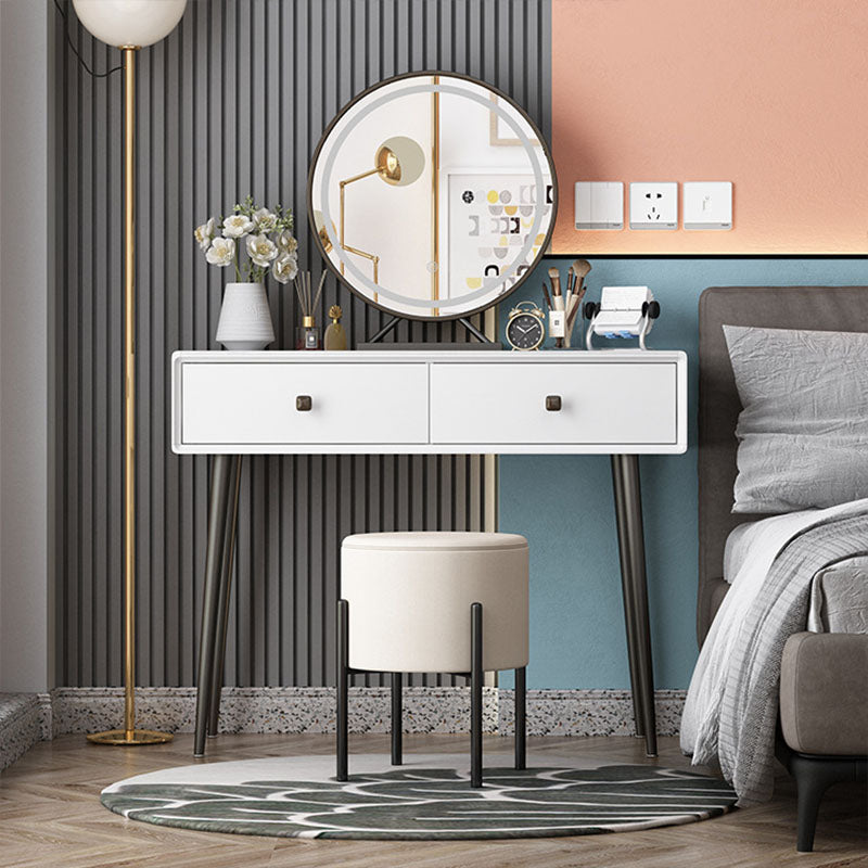 引き出し付きバニティストーンメイクドレッシングテーブルスツールセット-31.5 "H