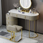 Contemporary Dressing Table Stool Set Slate Top Vanity Dressing Table Clearhalo 'Bedroom Furniture' 'furn' 'furn_makeup_vanities' 'Furniture' 'Makeup Vanities' 'makeup_vanities' 6188639