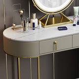 Contemporary Dressing Table Stool Set Slate Top Vanity Dressing Table Clearhalo 'Bedroom Furniture' 'furn' 'furn_makeup_vanities' 'Furniture' 'Makeup Vanities' 'makeup_vanities' 6188644