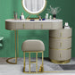 Contemporary Dressing Table Stool Set Slate Top Vanity Dressing Table Clearhalo 'Bedroom Furniture' 'furn' 'furn_makeup_vanities' 'Furniture' 'Makeup Vanities' 'makeup_vanities' 6188649