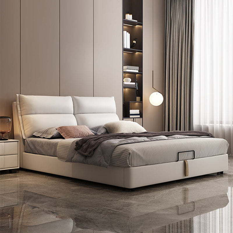 Contemporary 41.33" Tall Upholstered Rectangular Headboard Standard Bed Clearhalo 'Bedroom Furniture' 'Beds' 'furn' 'furn_beds' 'Furniture' 6188706