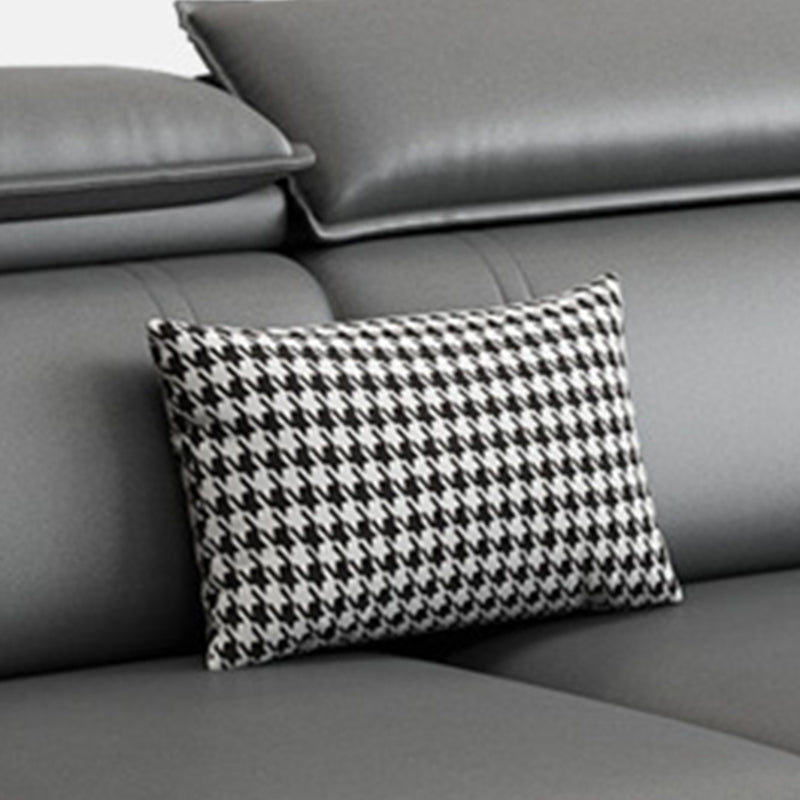 静止フェイクレザーリビングルーム座席埋没腕クッションノルディックソファ