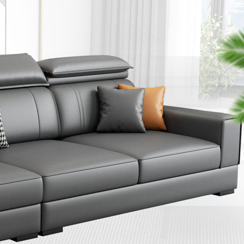 静止フェイクレザーリビングルーム座席埋没腕クッションノルディックソファ