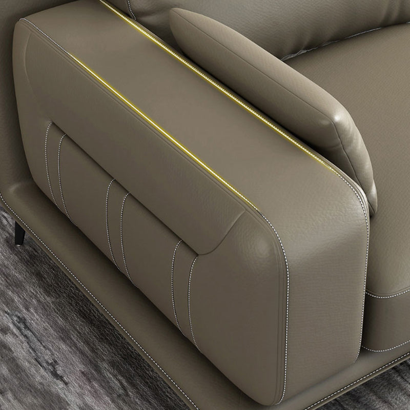 almohadas nórdicas Sala de estar empotrada Asiento de cuero falso estacionario