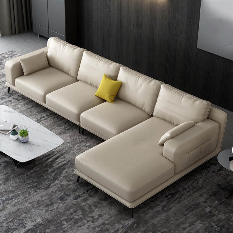 almohadas nórdicas Sala de estar empotrada Asiento de cuero falso estacionario