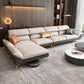 Modern Faux Leather Living Room Pillow Top Arm Cushions Seating Off-White Clearhalo 'furn' 'furn_sectionals' 'Furniture' 'Living Room Furniture' 'Sectionals' 6188965