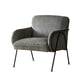 Modern Style Chair with Black Metal Basic Four Leg and Tight Back Grey 1 Piece Clearhalo 'Accent Chairs' 'accent_chairs' 'Chairs & Seating' 'furn' 'furn_accent_chairs' 'Furniture' 'Living Room Furniture' 6189021