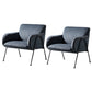 Modern Style Chair with Black Metal Basic Four Leg and Tight Back Blue 2 Piece Set Clearhalo 'Accent Chairs' 'accent_chairs' 'Chairs & Seating' 'furn' 'furn_accent_chairs' 'Furniture' 'Living Room Furniture' 6189028