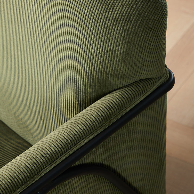 Modern Style Chair with Black Metal Basic Four Leg and Tight Back Clearhalo 'Accent Chairs' 'accent_chairs' 'Chairs & Seating' 'furn' 'furn_accent_chairs' 'Furniture' 'Living Room Furniture' 6189034