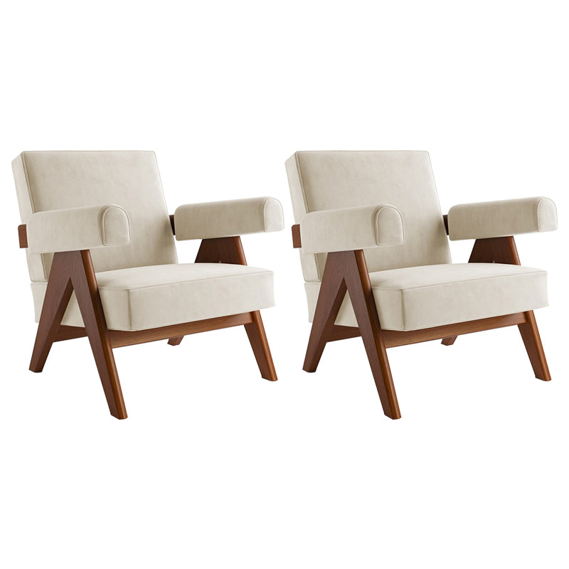 31.50" Wide Chair with Round Arms Tight Back for Living Room White Velvet 2 Piece Set Clearhalo 'Accent Chairs' 'accent_chairs' 'Chairs & Seating' 'furn' 'furn_accent_chairs' 'Furniture' 'Living Room Furniture' 6189071