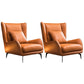 35.43" Wide Leather Wingback Chair in Orange with Black Basic Four Leg 2 Piece Set Clearhalo 'Accent Chairs' 'accent_chairs' 'Chairs & Seating' 'furn' 'furn_accent_chairs' 'Furniture' 'Living Room Furniture' 6189092