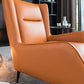 35.43" Wide Leather Wingback Chair in Orange with Black Basic Four Leg Clearhalo 'Accent Chairs' 'accent_chairs' 'Chairs & Seating' 'furn' 'furn_accent_chairs' 'Furniture' 'Living Room Furniture' 6189097