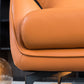35.43" Wide Leather Wingback Chair in Orange with Black Basic Four Leg Clearhalo 'Accent Chairs' 'accent_chairs' 'Chairs & Seating' 'furn' 'furn_accent_chairs' 'Furniture' 'Living Room Furniture' 6189100