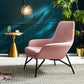 Contemporary 27.56" W Flared Arms Armchair with MW Base for Living Room Pink 1 Piece Clearhalo 'Accent Chairs' 'accent_chairs' 'Chairs & Seating' 'furn' 'furn_accent_chairs' 'Furniture' 'Living Room Furniture' 6189123