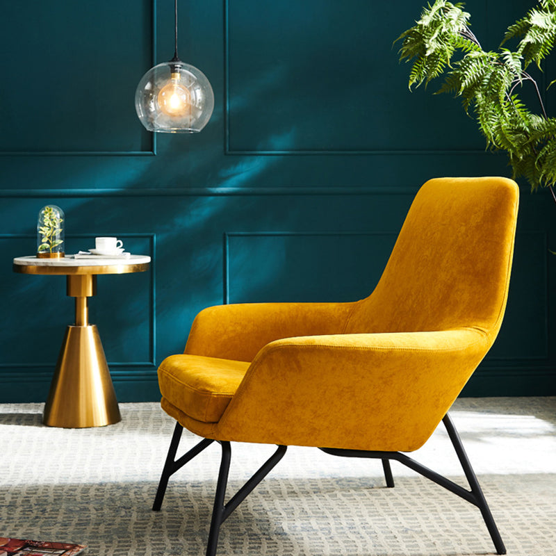 Contemporary 27.56" W Flared Arms Armchair with MW Base for Living Room Clearhalo 'Accent Chairs' 'accent_chairs' 'Chairs & Seating' 'furn' 'furn_accent_chairs' 'Furniture' 'Living Room Furniture' 6189127