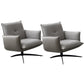 Contemporary Linen 4-Star Tight Back Accent Armchair in Grey 2 Piece Set Clearhalo 'Accent Chairs' 'accent_chairs' 'Chairs & Seating' 'furn' 'furn_accent_chairs' 'Furniture' 'Living Room Furniture' 6189133