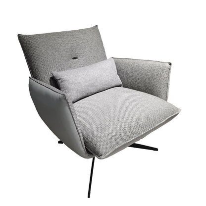 Contemporary Linen 4-Star Tight Back Accent Armchair in Grey 1 Piece Clearhalo 'Accent Chairs' 'accent_chairs' 'Chairs & Seating' 'furn' 'furn_accent_chairs' 'Furniture' 'Living Room Furniture' 6189137