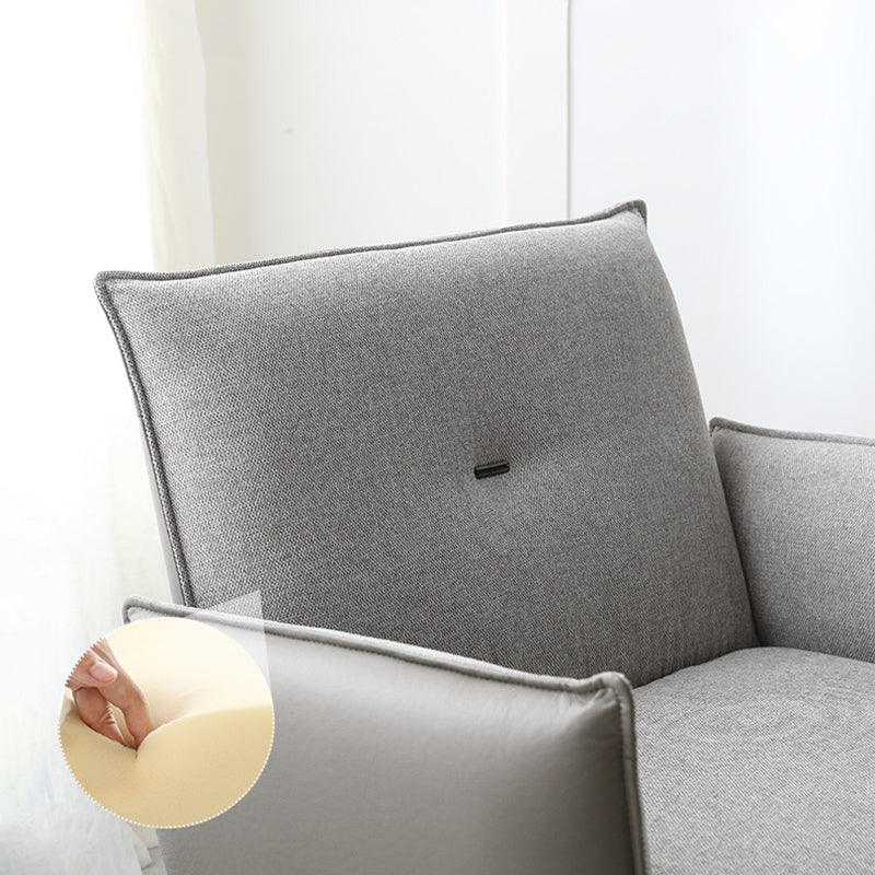 Contemporary Linen 4-Star Tight Back Accent Armchair in Grey Clearhalo 'Accent Chairs' 'accent_chairs' 'Chairs & Seating' 'furn' 'furn_accent_chairs' 'Furniture' 'Living Room Furniture' 6189139