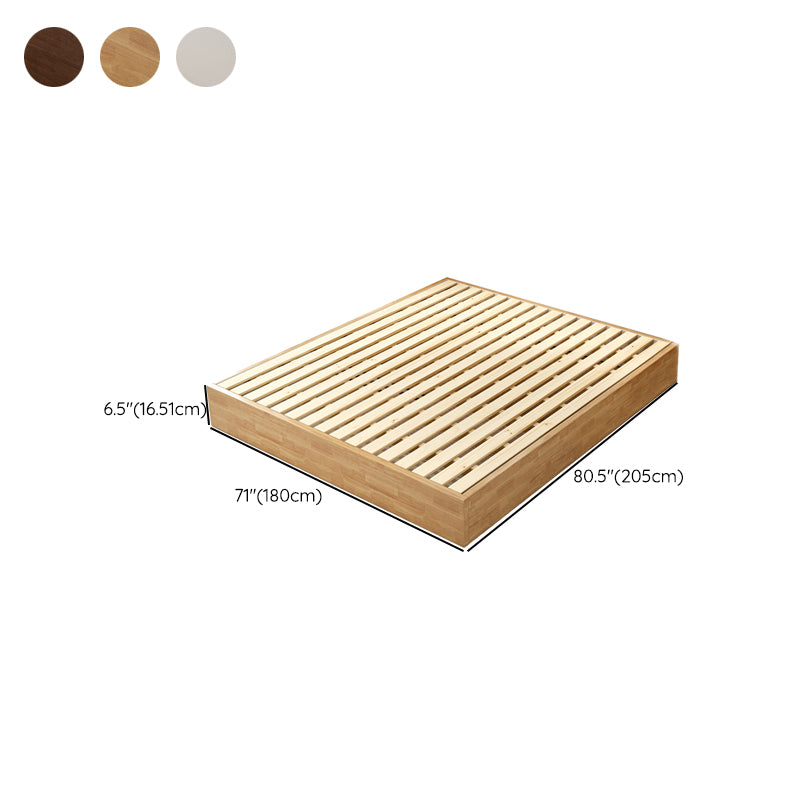 Contemporary Solid Color Wooden Bed Frame 6.29" H Platform Bed Clearhalo 'Bedroom Furniture' 'Beds' 'furn' 'furn_beds' 'Furniture' 6189219
