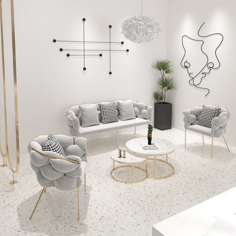 Zeitgenössischer Stofftuxedo Arm Sofe Back Rücken Standard -Sofa