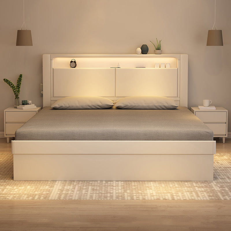 Modern & Contemporary Standard Bed Solid Wood Bed Frame with Headboard Clearhalo 'Bedroom Furniture' 'Beds' 'furn' 'furn_beds' 'Furniture' 6189250