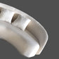 Contemporary Sloped Arm Curved Sofa Tight Back Fabric Settee