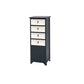 Industrial Distressed Finish Accent Cabinet with Drawers and Door Blue 4 Clearhalo 'Cabinets & Chests' 'cabinets_chests' 'furn' 'furn_cabinets_chests' 'Furniture' 'Living Room Furniture' 6189365