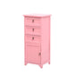 Industrial Distressed Finish Accent Cabinet with Drawers and Door Pink 3 Clearhalo 'Cabinets & Chests' 'cabinets_chests' 'furn' 'furn_cabinets_chests' 'Furniture' 'Living Room Furniture' 6189369