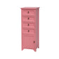 Industrial Distressed Finish Accent Cabinet with Drawers and Door Pink 4 Clearhalo 'Cabinets & Chests' 'cabinets_chests' 'furn' 'furn_cabinets_chests' 'Furniture' 'Living Room Furniture' 6189370