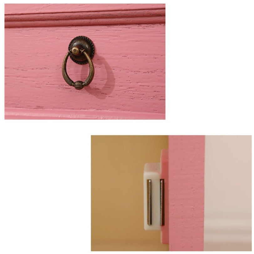 Industrial Distressed Finish Accent Cabinet with Drawers and Door Clearhalo 'Cabinets & Chests' 'cabinets_chests' 'furn' 'furn_cabinets_chests' 'Furniture' 'Living Room Furniture' 6189373