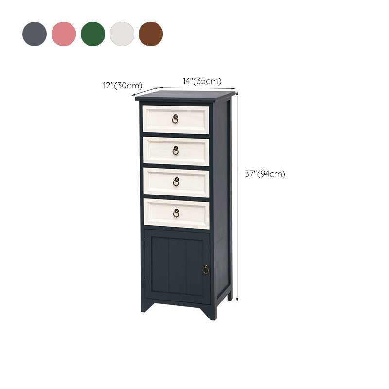 Industrial Distressed Finish Accent Cabinet with Drawers and Door Clearhalo 'Cabinets & Chests' 'cabinets_chests' 'furn' 'furn_cabinets_chests' 'Furniture' 'Living Room Furniture' 6189389