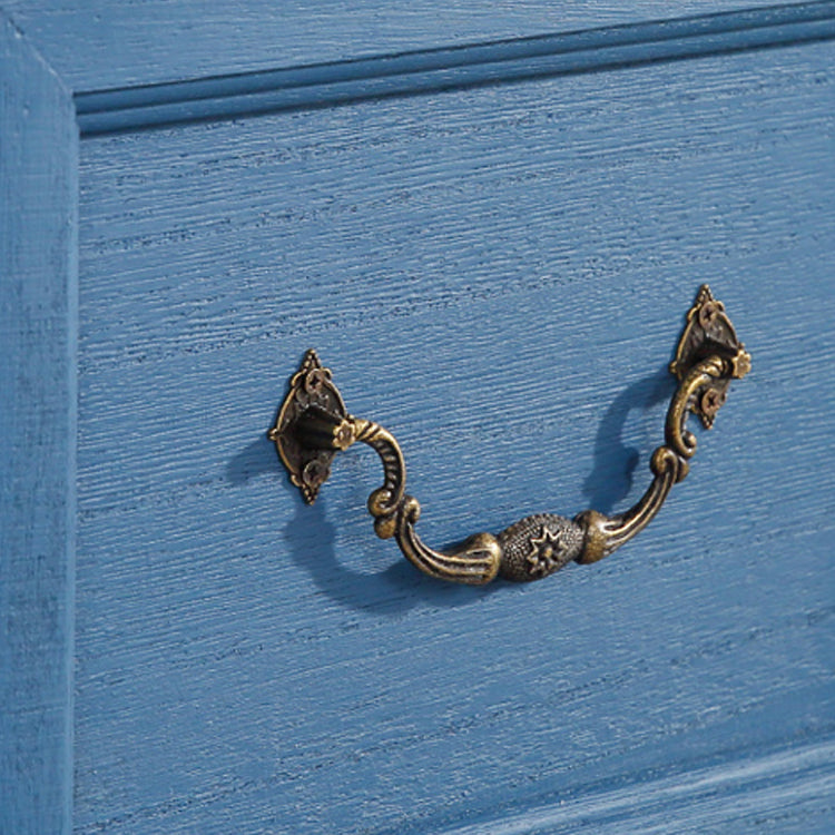 Massivholz Akzentschrank mit 2 Schubladen und Türen Lagerschrank