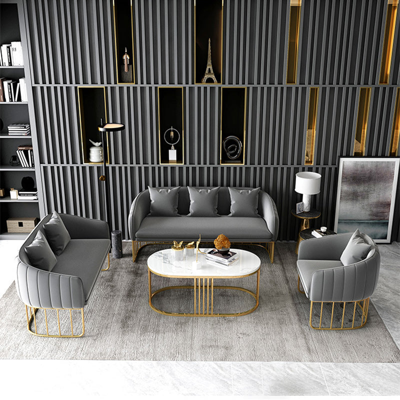 Tessitura contemporanea di divano di divano inclinata braccio stretto divano posteriore