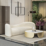 Sofá estándar de la tela de tela de tela de camello contemporánea