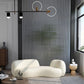 Contemporary Fabric Curved Sofa Tight Back Tuxedo Arm Seating