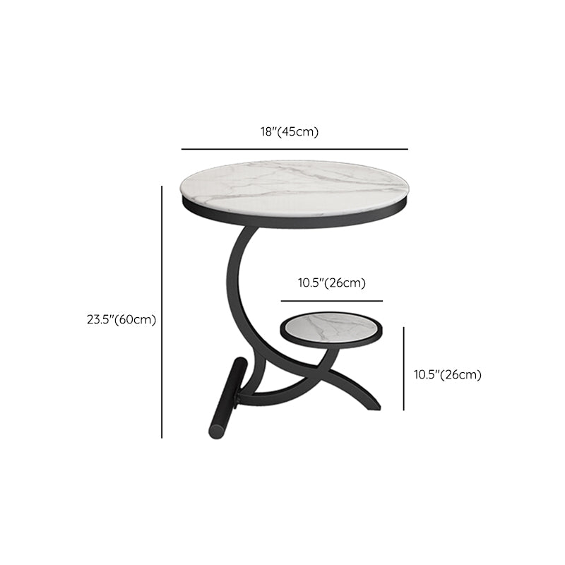 Mesa de esquina abstracta moderna Mesa de extremo redonda para la sala de estar para la sala de estar