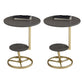 Modern Abstract Corner Table Round Slate Side End Table for Living Room Gold Black 2 Clearhalo 'Coffee & Accent Tables' 'End & Side Tables' 'end_side_tables' 'furn' 'furn_end_side_tables' 'Furniture' 'Living Room Furniture' 6189627