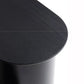 Mid-Century Modern 16.53" H Oval Wood Top Iron Abstract Base Coffee Table Clearhalo 'Coffee & Accent Tables' 'Coffee Tables' 'coffee_tables' 'furn' 'furn_coffee_tables' 'Furniture' 'Living Room Furniture' 6189781