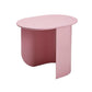 Mid-Century Modern 16.53" H Oval Wood Top Iron Abstract Base Coffee Table Pink Clearhalo 'Coffee & Accent Tables' 'Coffee Tables' 'coffee_tables' 'furn' 'furn_coffee_tables' 'Furniture' 'Living Room Furniture' 6189786