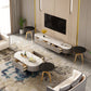 Glam 4 Legs Metal Coffee Table Draw included Oval Single Cocktail Table Clearhalo 'Coffee & Accent Tables' 'Coffee Tables' 'coffee_tables' 'furn' 'furn_coffee_tables' 'Furniture' 'Living Room Furniture' 6189792