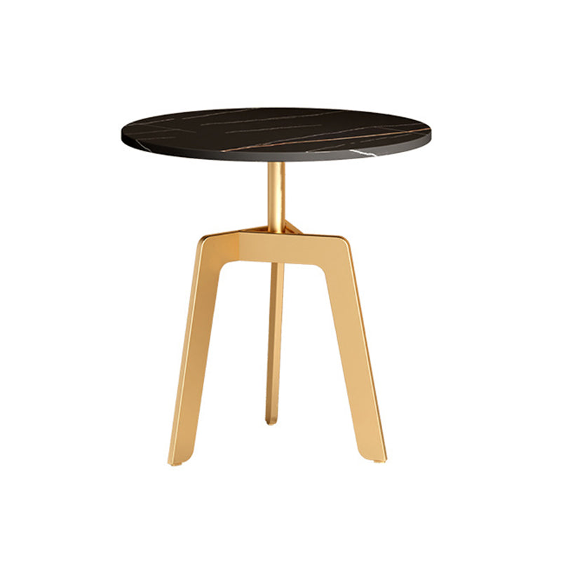 Glam 4 Legs Metal Coffee Table Draw included Oval Single Cocktail Table 19.7"L x 19.7"W x 19.7"H Black Clearhalo 'Coffee & Accent Tables' 'Coffee Tables' 'coffee_tables' 'furn' 'furn_coffee_tables' 'Furniture' 'Living Room Furniture' 6189796