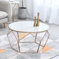 Round Coffee Table Minimalist Coffee Table for Living Room in White Gold Clearhalo 'Coffee & Accent Tables' 'Coffee Tables' 'coffee_tables' 'furn' 'furn_coffee_tables' 'Furniture' 'Living Room Furniture' 6189804