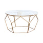 Round Coffee Table Minimalist Coffee Table for Living Room in White Clearhalo 'Coffee & Accent Tables' 'Coffee Tables' 'coffee_tables' 'furn' 'furn_coffee_tables' 'Furniture' 'Living Room Furniture' 6189807