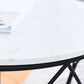 Round Coffee Table Minimalist Coffee Table for Living Room in White Clearhalo 'Coffee & Accent Tables' 'Coffee Tables' 'coffee_tables' 'furn' 'furn_coffee_tables' 'Furniture' 'Living Room Furniture' 6189811
