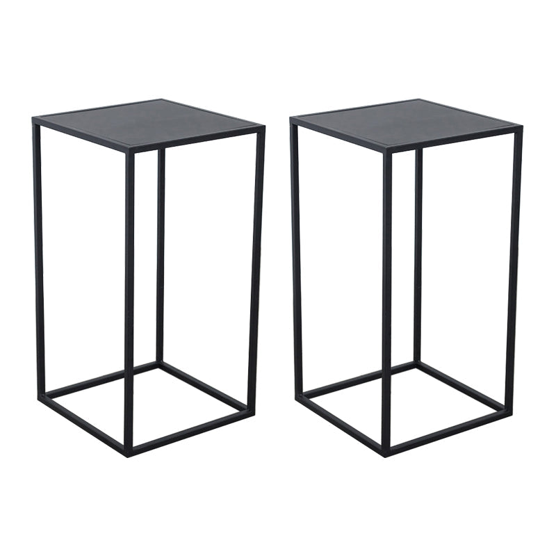 Mesa de deslizamiento de extremo de metal de mediados de siglo Mesa de esquina de sofá marco minimalista