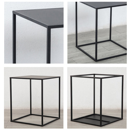 Mid-Century Metal End Slide Table Minimalist Frame Sofa Corner Table